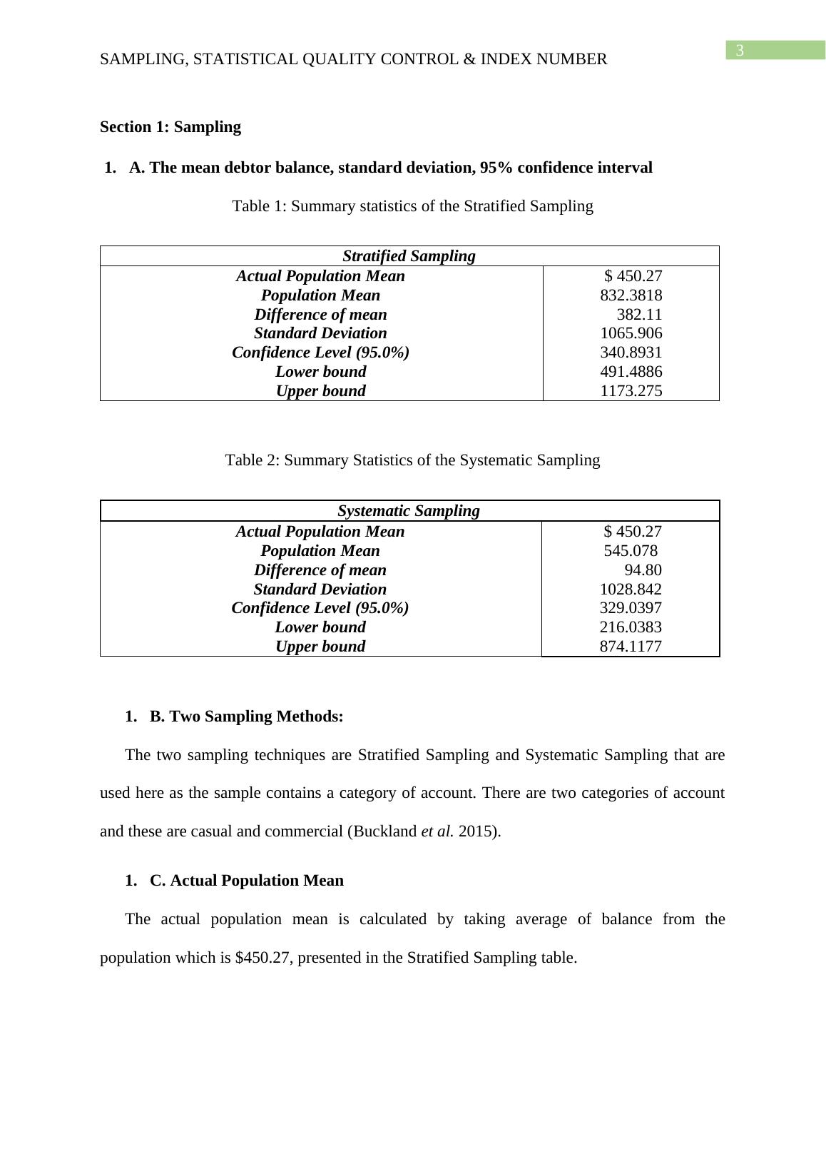 Sampling, Statistical Quality Control & Index Number