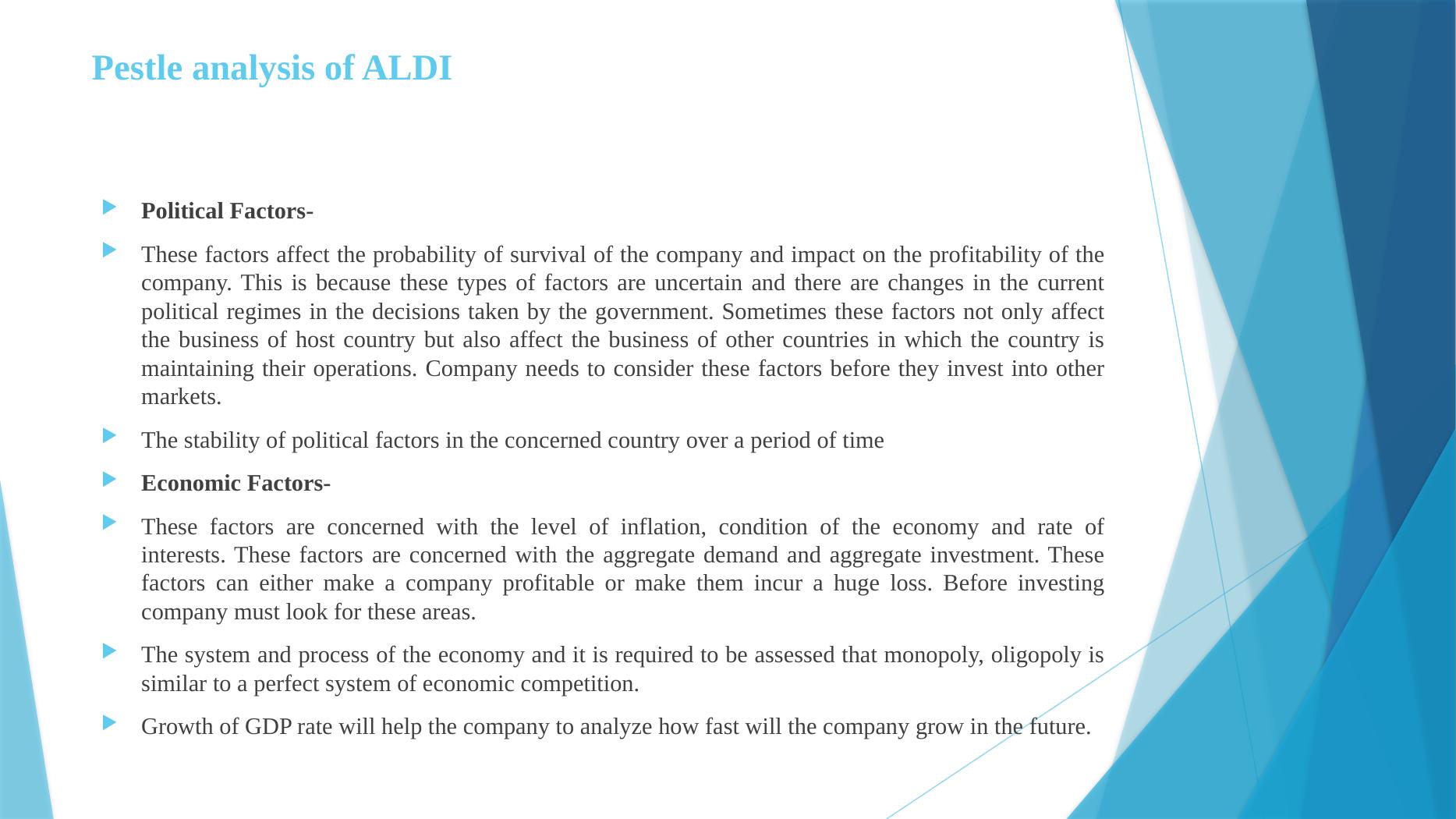 Principles Of Marketing: ALDI Pestle And SWOT Analysis