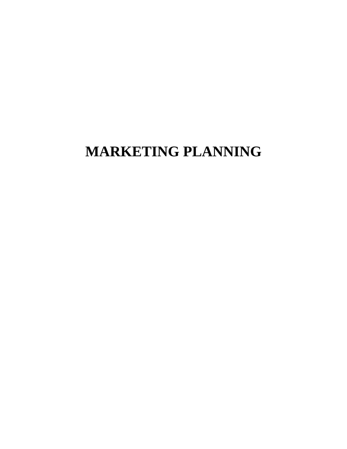 Marketing Planning of Britvic Company - Report_1