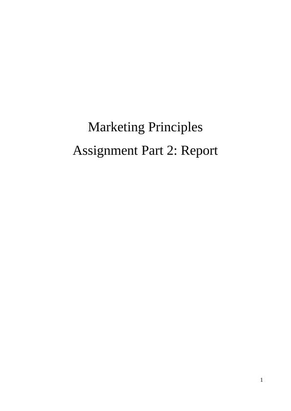 Adaptation of Marketing Principles for Iceland Supermarket Part 2: Report_1