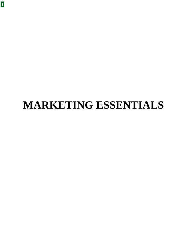 Report on Functions of Marketing_1