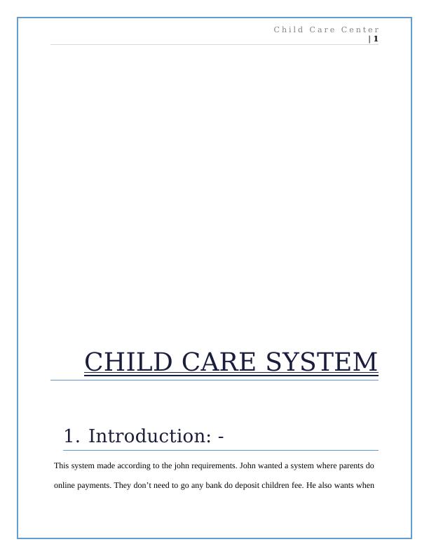 (PDF) Analyzing the Child Care System_1