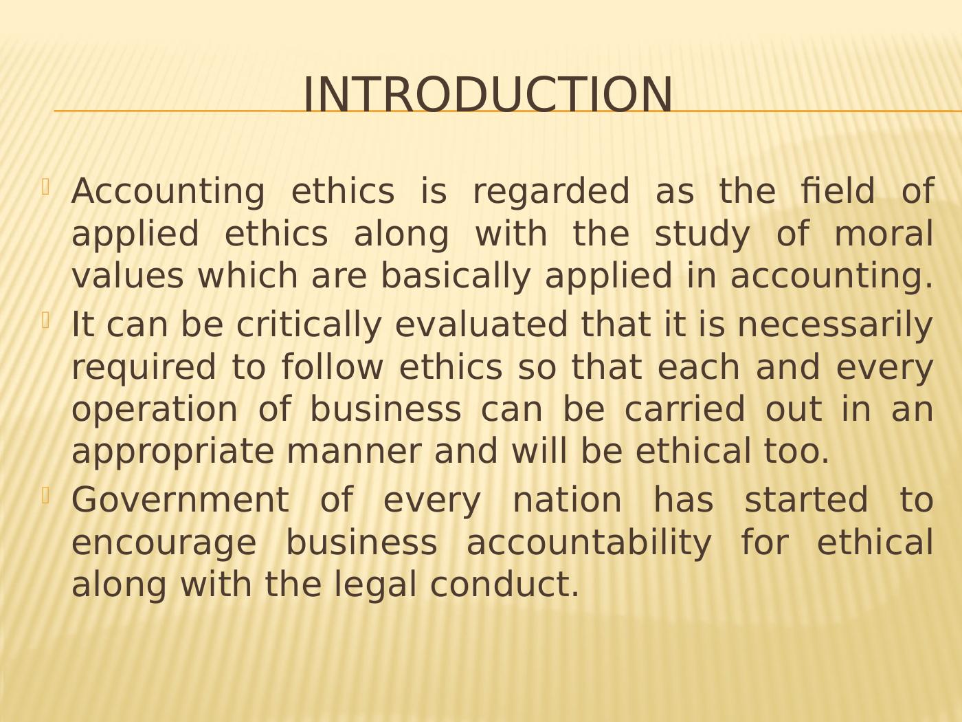 accounting ethics thesis