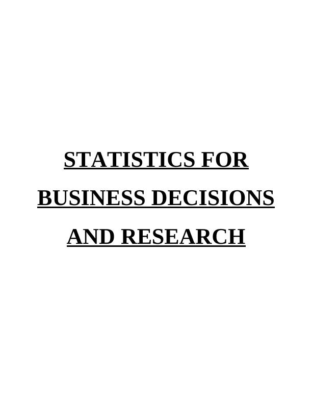 Statistics for Business Decisions PDF_1