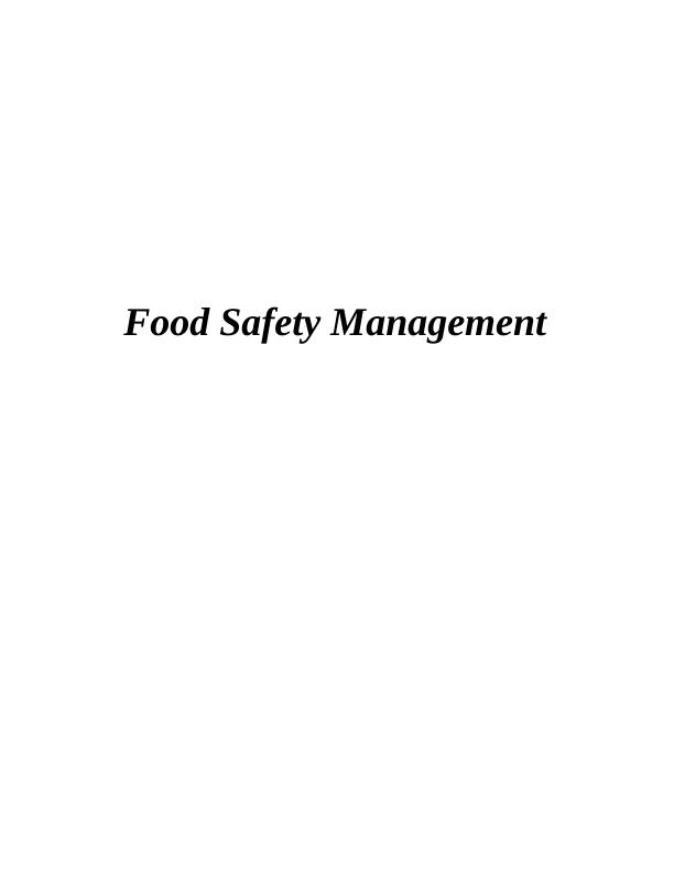 Assignment on Food Safety Management "The Fine Dine"_1