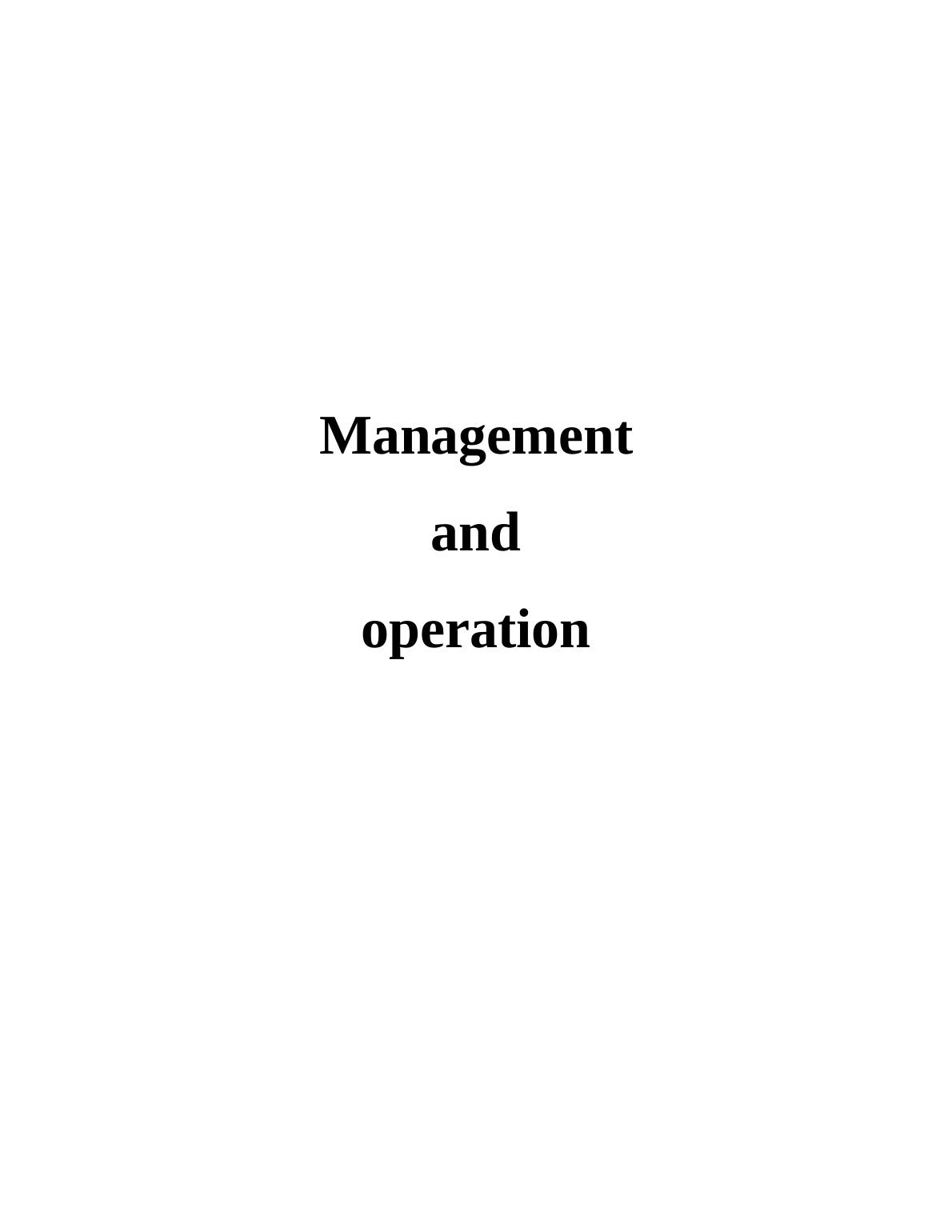Management and Operation of Amazon: Doc_1