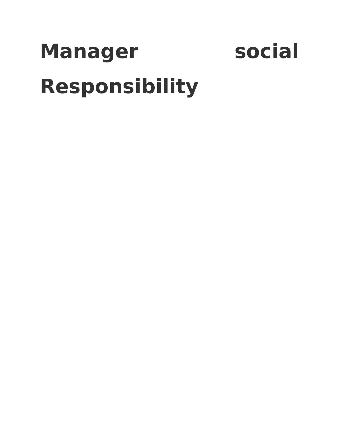 assignment on corporate social responsibility