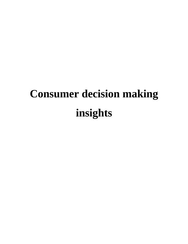 Report on Consumer Behaviour of Coco Cola_1