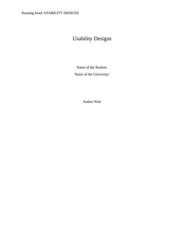 Usability Designs Report 2022_1