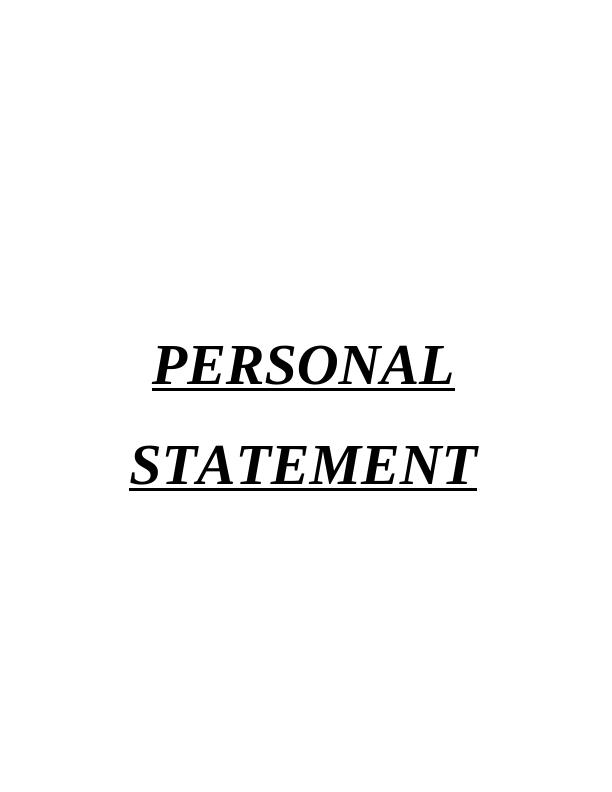 Personal Statement  -  Assignment_1