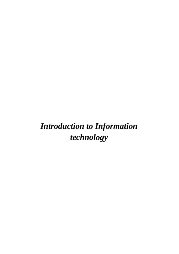 Introduction to Information Technology : PDF_1