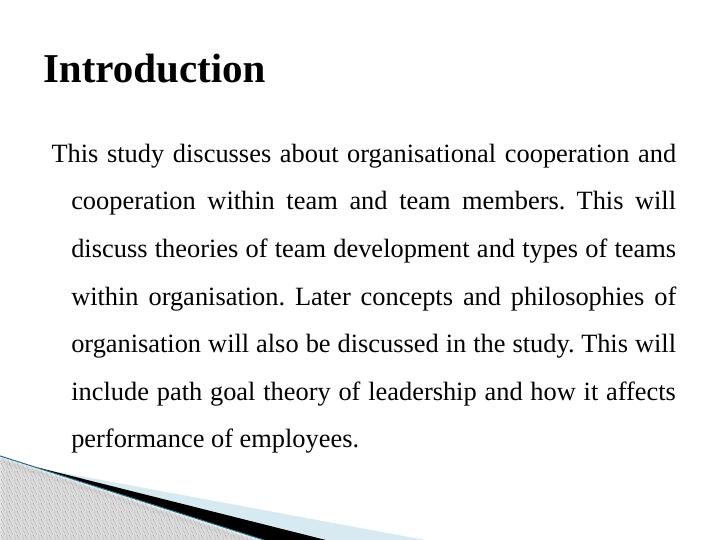 Organisation Behaviour: Cooperation, Team Dynamics, and Leadership Theories_3