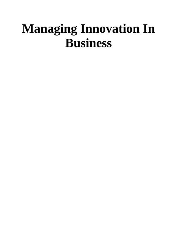 Managing Innovation In Business in Tesco_1