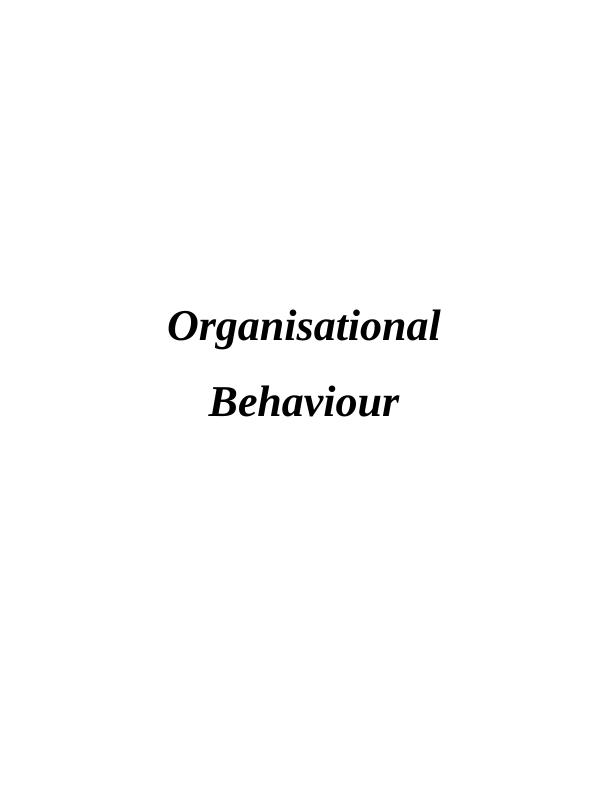 Organisational Behaviour & Culture_1