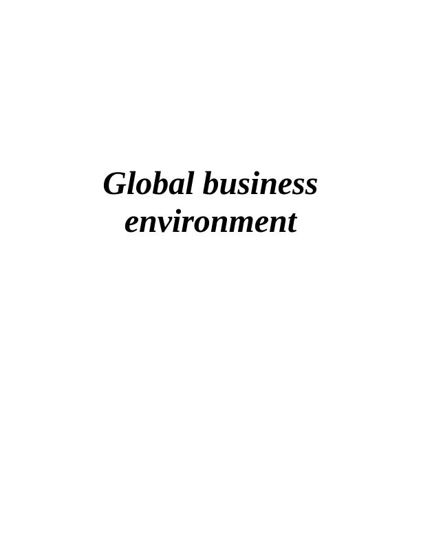 Global Business Environment: Impacts and Challenges for Sasol Limited_1