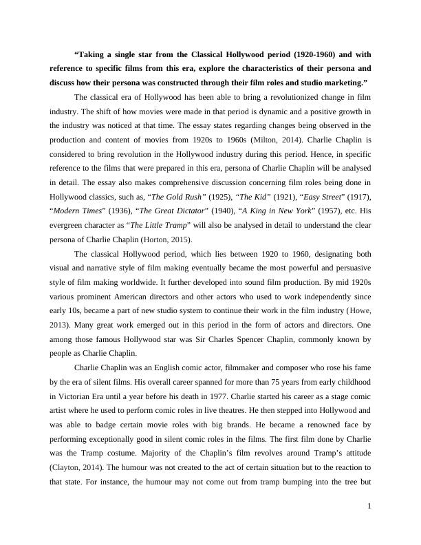 Changes in Production and Content of Movies from 1920-1960 : Essay_2