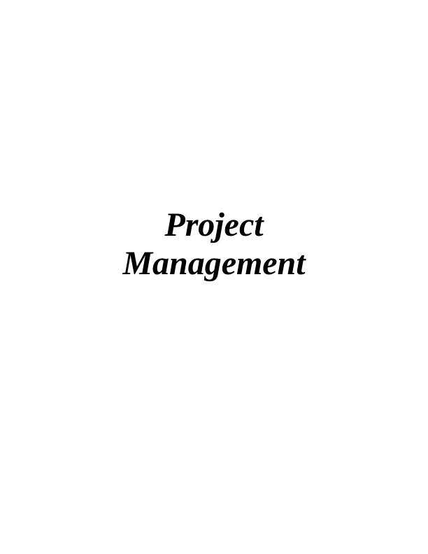 Project Management Solved - Assignment_1