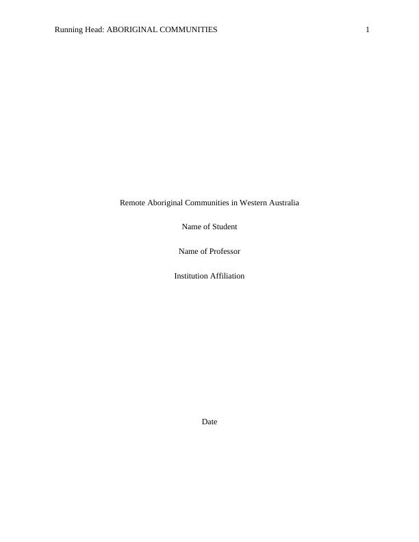 Remote Aboriginal Communities in Western Australia Report 2022_1