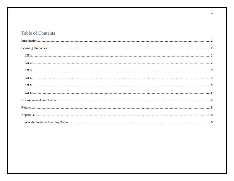 Consolidated Portfolio Statement