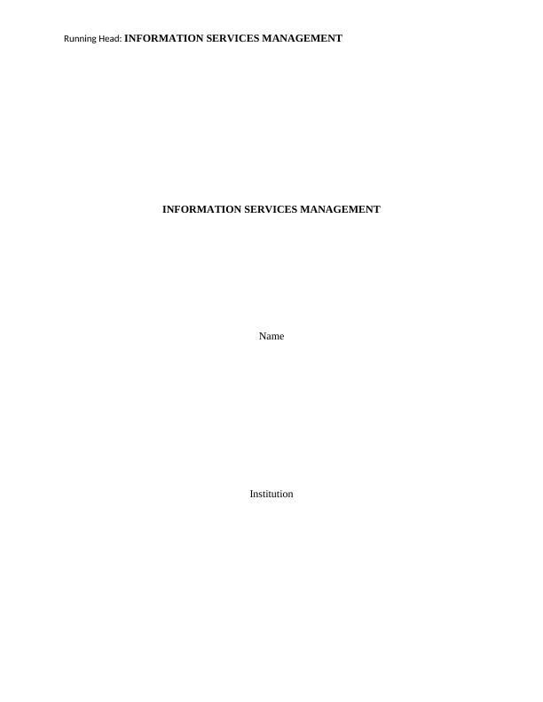 Information Services Management Report_1