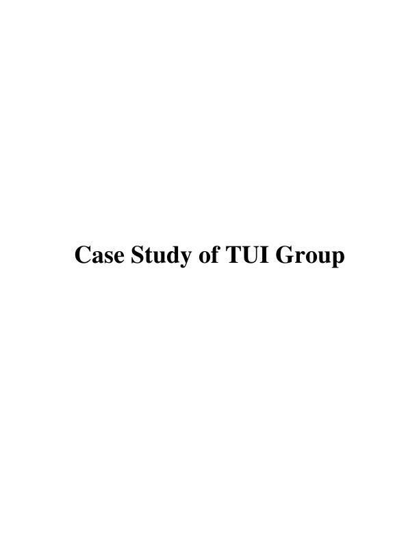 Case Study of TUI Group_1