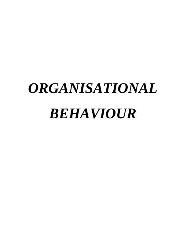 Report in Organizational Behaviour of Toyota_1