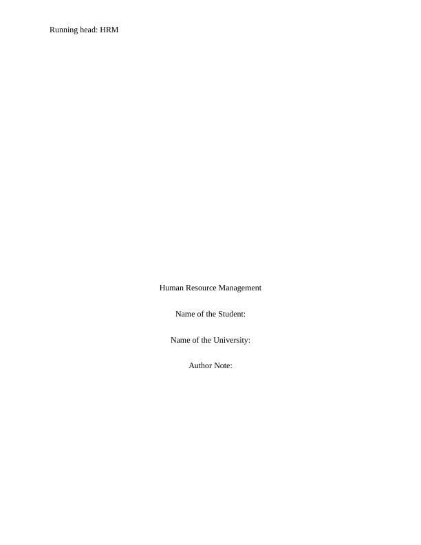 Organizational Concepts of Human Resource Management in a Global Economy_1