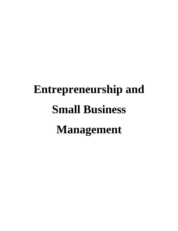 Report on Types of Entrepreneurs and Business Ventures_1