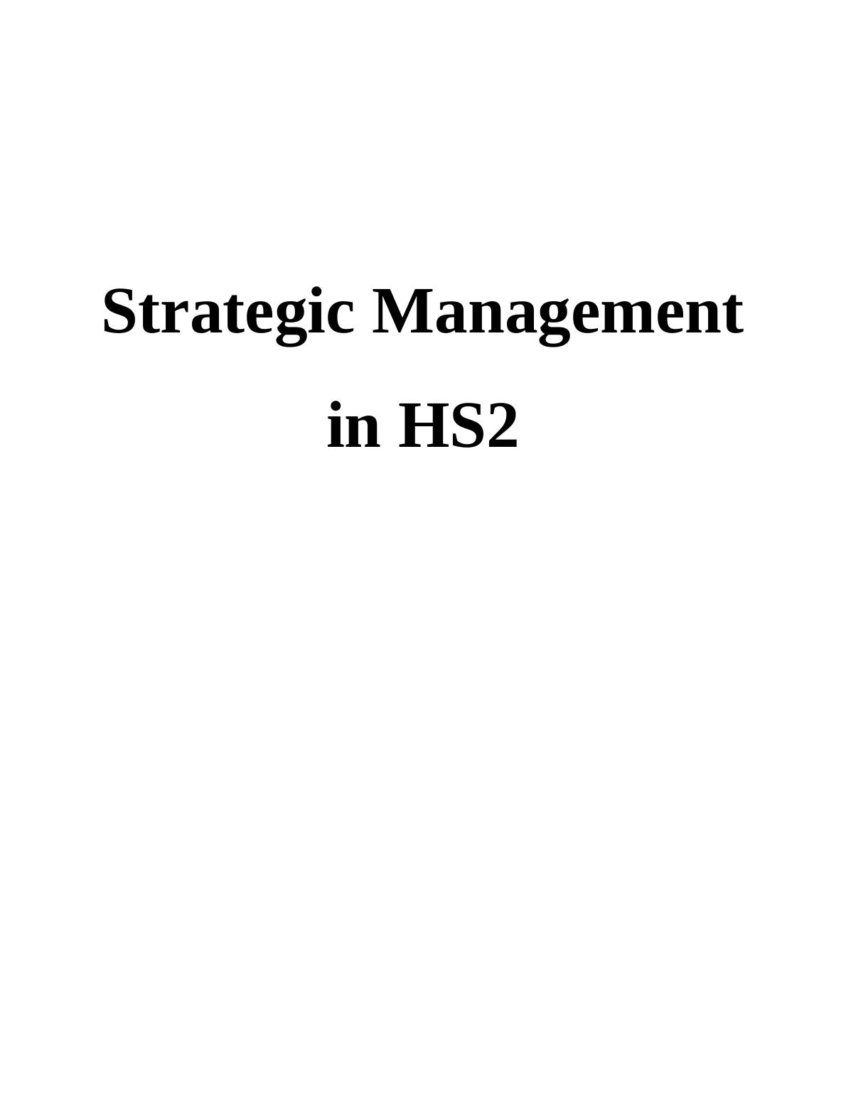 hs2 project management case study