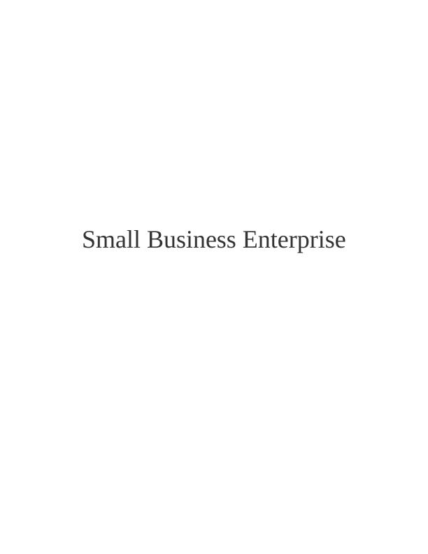 Small Business Enterprise UK | Business Skills | Assignment_1