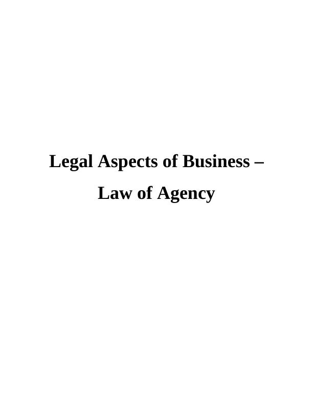 Legal Aspects of Business Assignment Solved_1