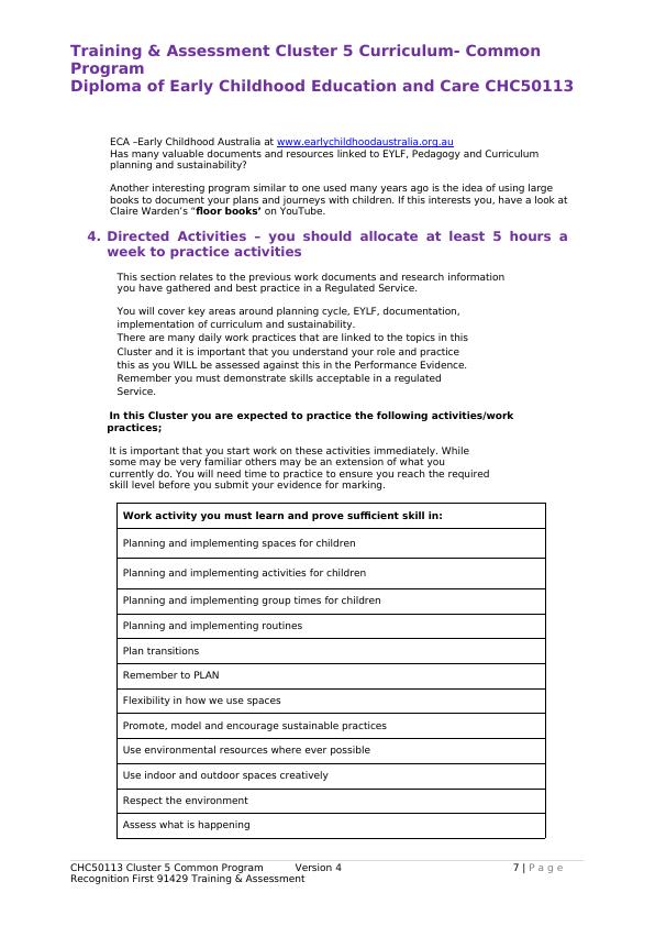 Training & Assessment Cluster 5 Curriculum- Common Program_7