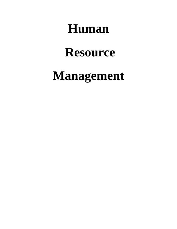 Human Resource Management -  Kingfisher plc Assignment_1