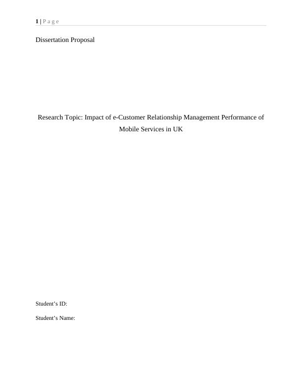 Impact of e-Customer Relationship Management Performance of Mobile Services_1