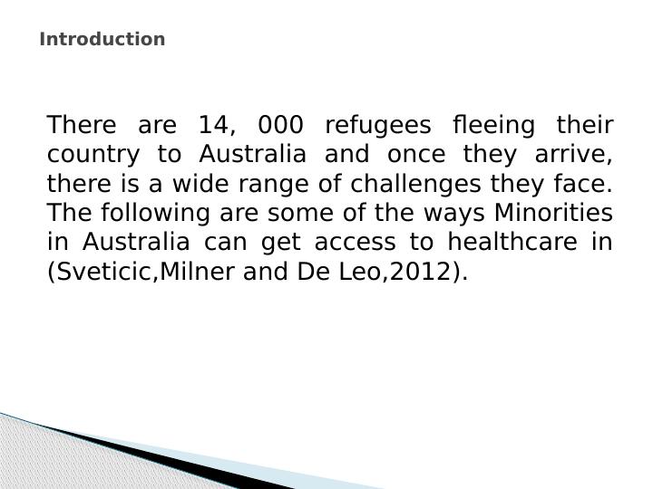 Access to Healthcare for Minority Groups in Australia_2