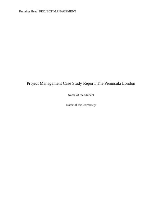 management case study report