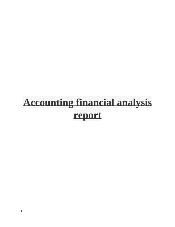 Accounting Financial Analysis Report: DuPont Decomposition, Cash Flow Statement, Inventory Turnover, Default Rate, and FCFU_1
