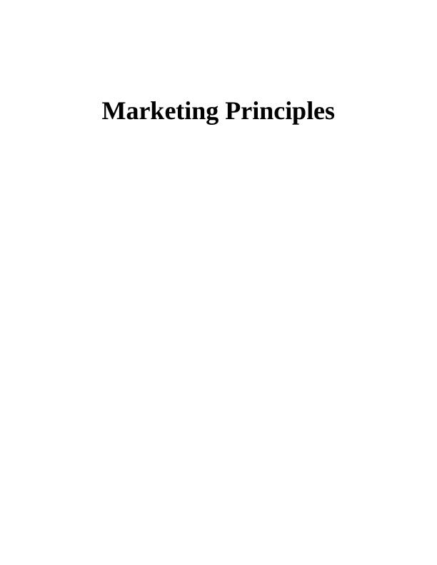 Marketing Principles Assignment_1