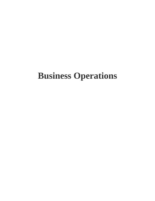 Business Operations: Challenges & Supply Chain_1