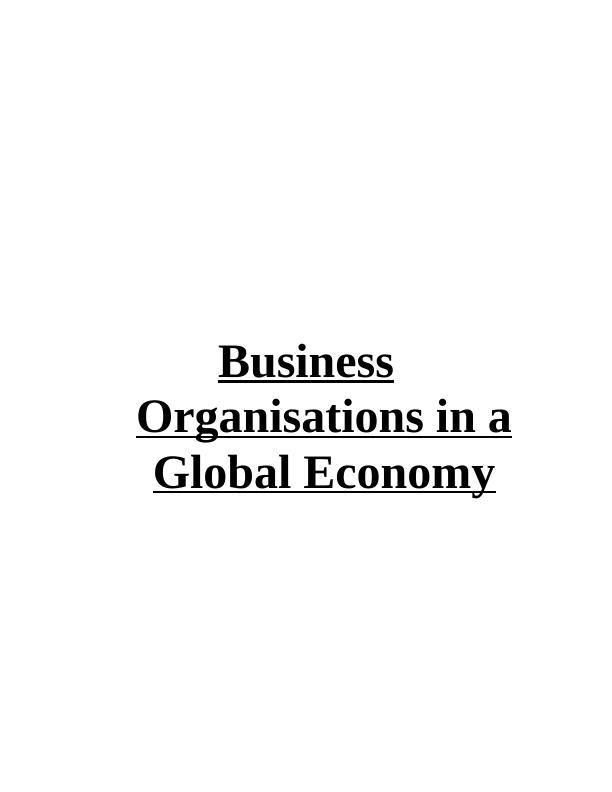 Organisations in a Global Economy_1