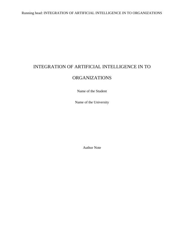 Integration of Artificial Intelligence in Organizations_1