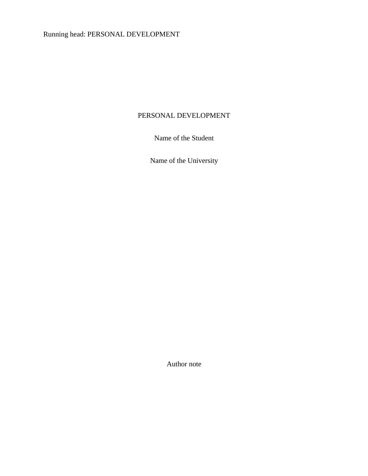 Personal Development : PDF_1