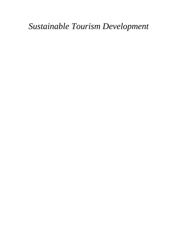 Sustainable Tourism Development INTRODUCTION_1