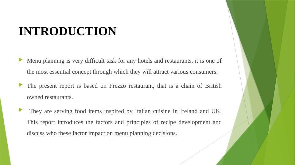 Menu Planning and Development for Prezzo Restaurant_3