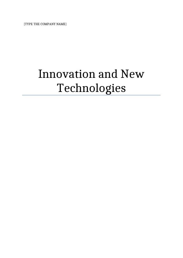 Innovation and New Technologies_1