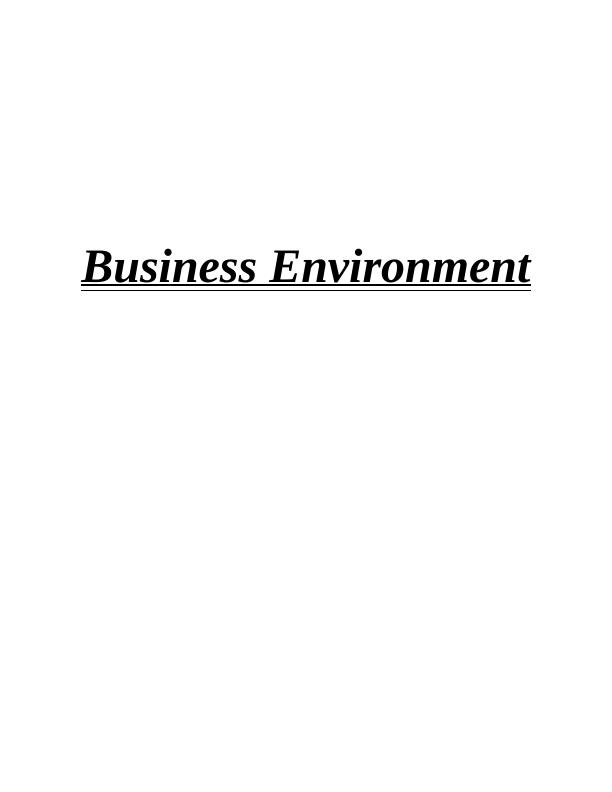 Business Environment: Strategies for Internationalisation and Decision-Making_1