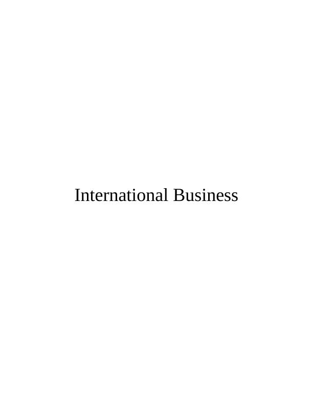 International Business: Expanding into a New Market_1