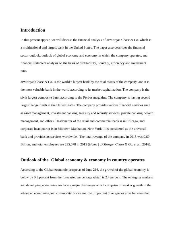 International Financial Analysis of JPMorgan Chase & Co : Report_3