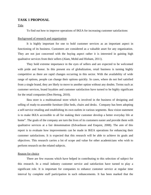 Customer Satisfaction in Ikea