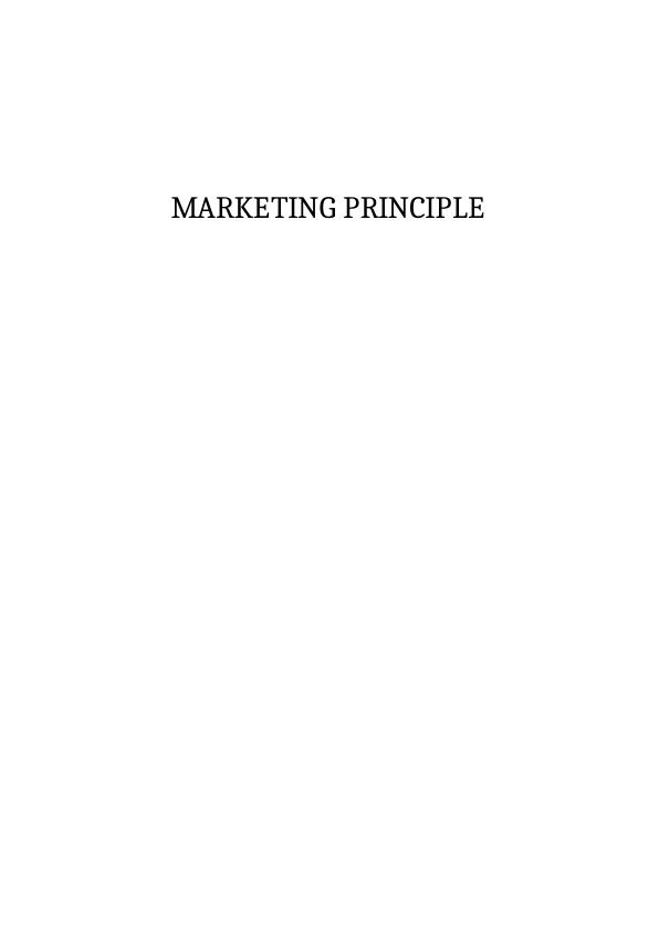 marketing principle assignment